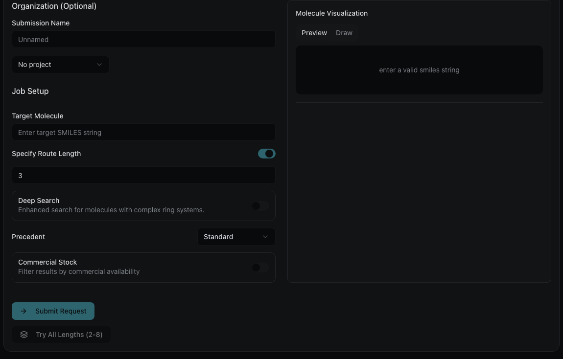 Pipeline submission form with the Commercial Stock toggle.